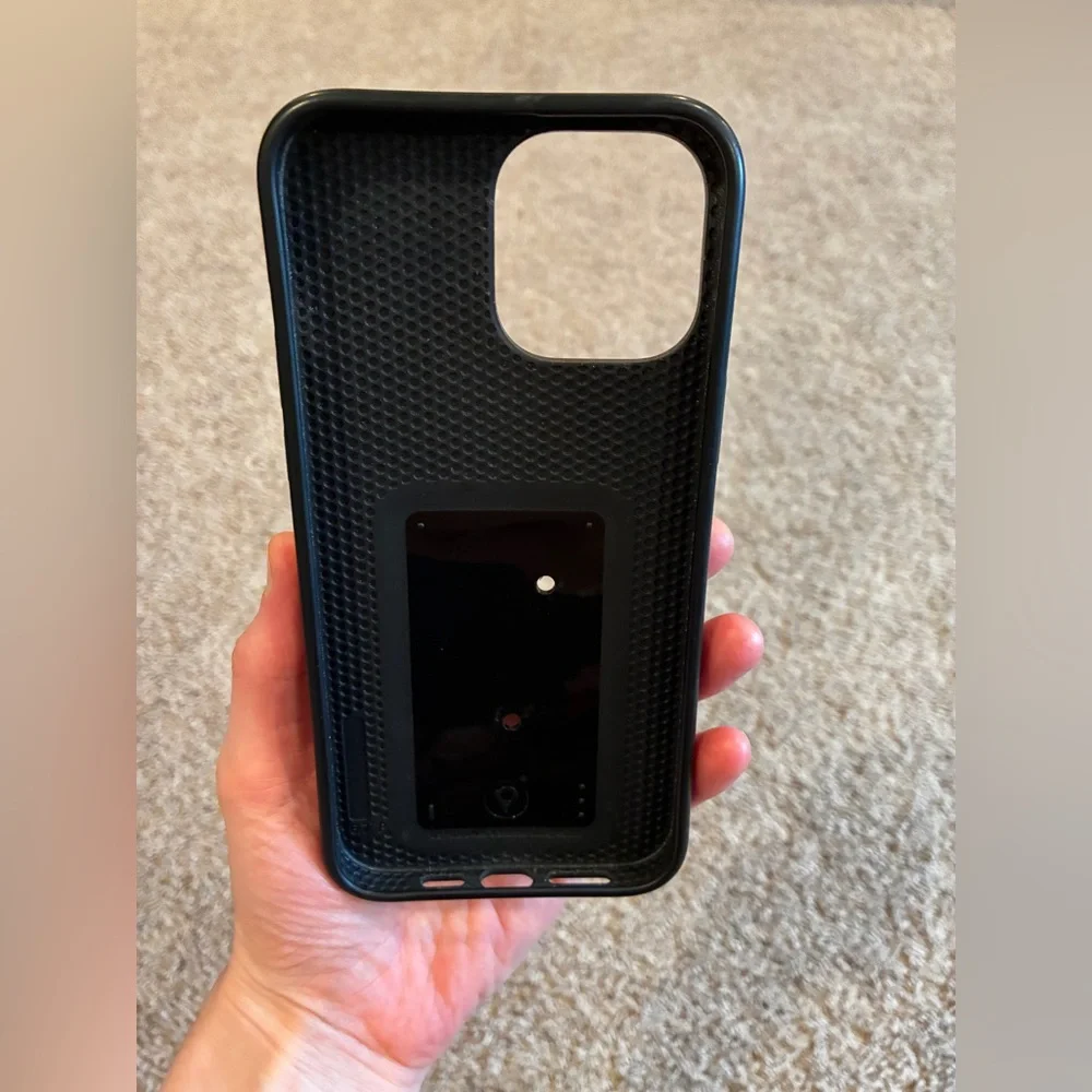 Loopy Case Black Floral iPhone 13 Pro Max Case with Pouch